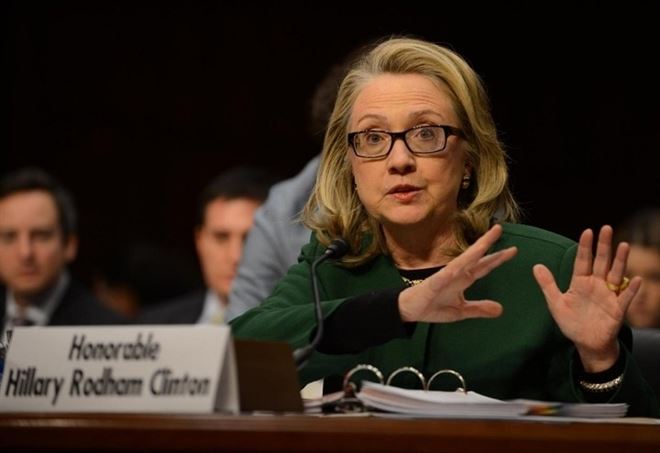 Hillary Clinton parla davanti alla Commissione del Senato Usa sui fatti di Bengasi (LaPresse)