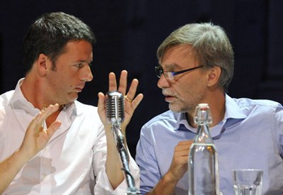 Renzi e Delrio ai tempi della Leopolda (Infophoto)