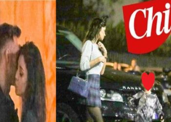 Belen Rodriguez tra Bruno Cerella e Stefano De Martino - Foto Chi