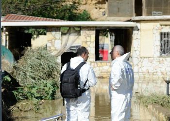 La Polizia sul luogo della tragedia a Casteldaccia, Palermo (LaPresse)