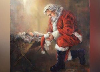 Babbo Natale e Gesù Bambino