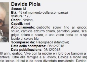 Davide Ploia, foto da Chi l'ha visto?