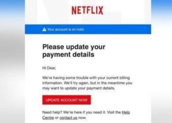 Netflix, allarme phishing (foto da Twitter)