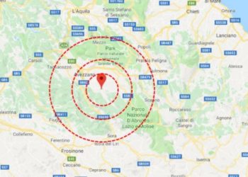 Terremoto L'Aquila 1 gennaio 2019 (foto da Twitter)