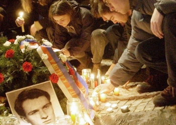 Commemorazione di Jan Palach a Praga (LaPresse)