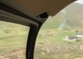 Schianto elicottero, passeggero riprende tutto (foto da YouTube)