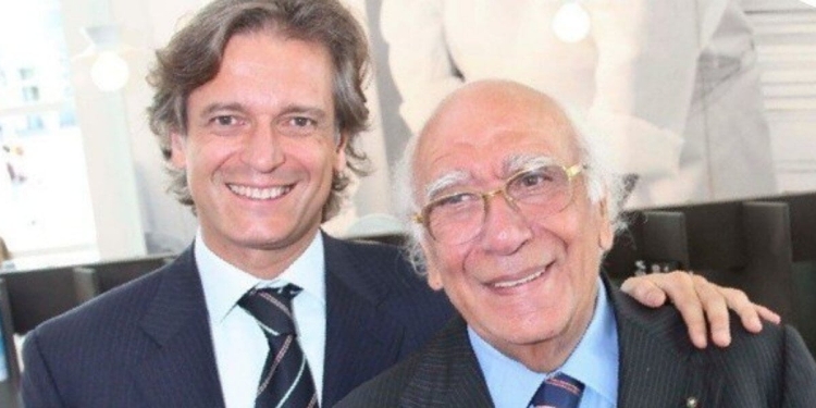 Giovanni Rana con il figlio Gian Luca, foto da Twitter