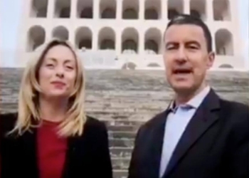 Giorgia Meloni e Caio Giulio Cesare Mussolini