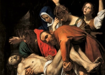 Caravaggio, Deposizione dalla croce (1602-04), particolare