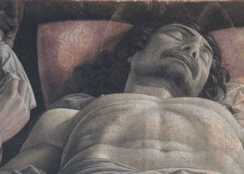 Andrea Mantegna, Lamento sul Cristo morto (1475-78), particolare