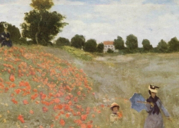 Claude Monet, Papaveri ad Argenteuil (1873), particolare