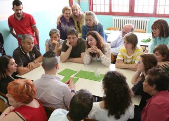 Nel carcere "Due Palazzi" di Padova un detenuto parla con i visitatori (photo@Cortiana)