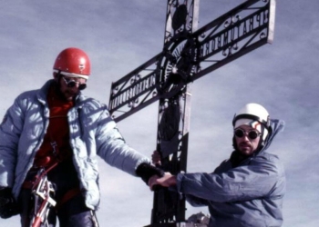 I fratelli Squinobal sulla Cina del Cervino nel 1971 (foto dal web)