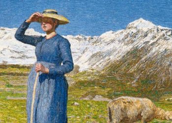 Giovanni Segantini, Mezzogiorno sulle Alpi (1891), particolare