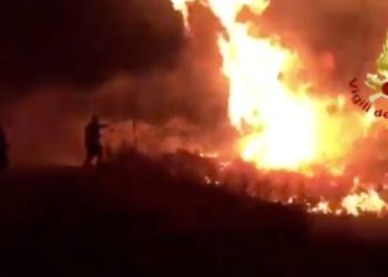 Incendio Siniscola, Sardegna