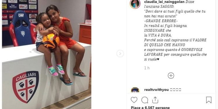Claudia Lai, moglie Nainggolan: foto dei figli (Instagram)