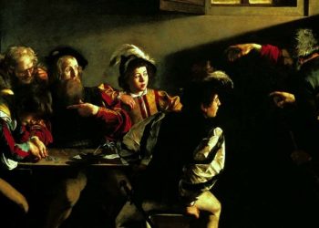 Caravaggio, Vocazione di Matteo (1599-1600), particolare