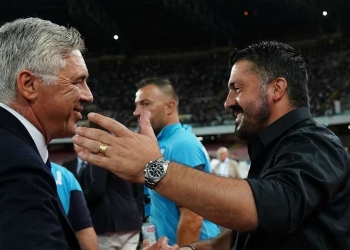 Gattuso e Ancelotti Napoli