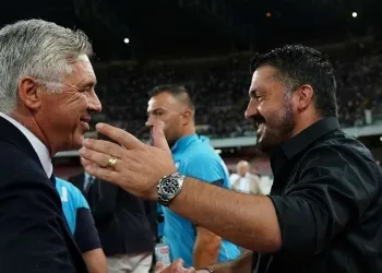 Gattuso e Ancelotti Napoli