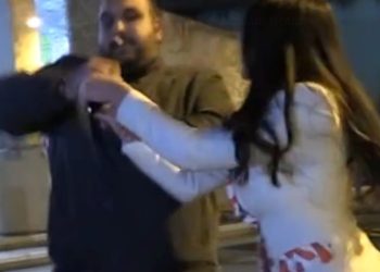 Erica senza k aggredita a Cosenza (foto Youtube)