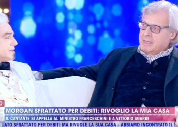 Morgan e Vittorio Sgarbi a Live Non è la D'Urso