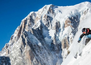Freeride sul ghiacciaio del Toula a Courmayeur (foto Archivio Regione Autonoma Valle d'Aosta)
