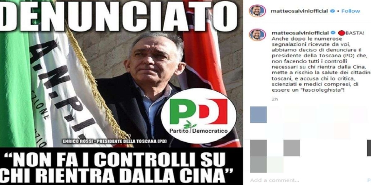 coronavirus salvini rossi coronavirus toscana