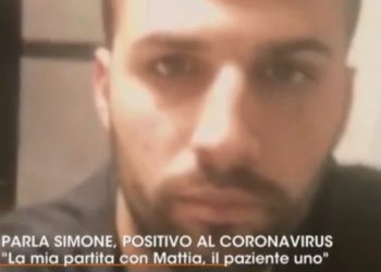 Simone, amico paziente uno Coronavirus (foto Quarto Grado)