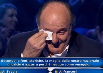 Gerry Scotti in lacrime a "Chi vuol essere milionario"