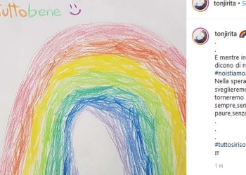Arcobaleno e colori contro Coronavirus, Instagram