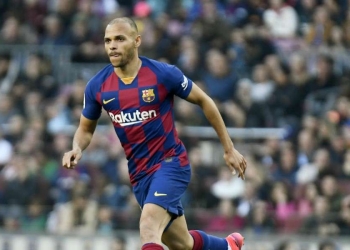 Calciomercato Roma - Martin Braithwaite del Barcellona (Foto LaPresse)