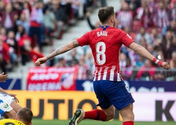 Calciomercato Roma - Saul Niguez, centrocampista spagnolo dell'Atletico Madrid (Foto LaPresse)