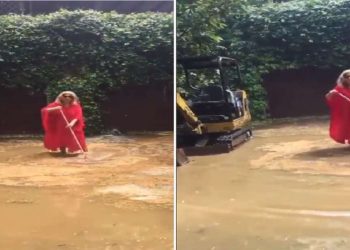 Iva Zanicchi giardino allagato