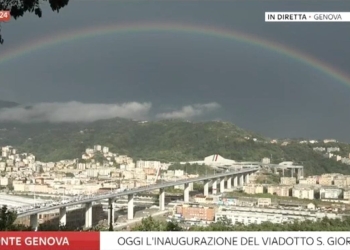 Il nuovo ponte di Genova (SkyTg24)