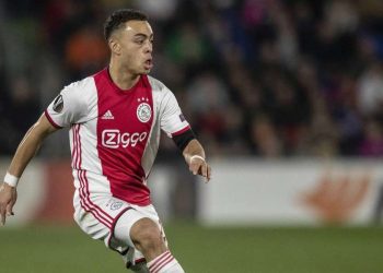 Sergino Dest, terzino destro dell'Ajax (Foto LaPresse)