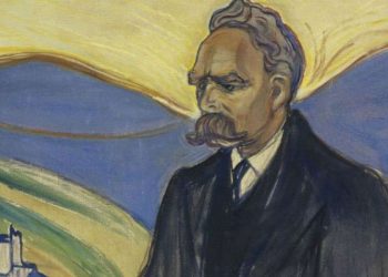 Edvard Munch, Ritratto di Friedrich Nietzsche (1906), particolare