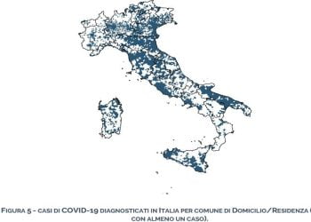 Mappa casi Covid per Comune (Figura Iss)
