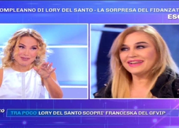 Barbara D'Urso e Lory Del Santo a Pomeriggio 5