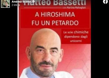 Il post di Andrea Scanzi contro Bassetti (Facebook)