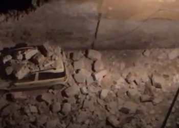 Palermo, crolla muro (Youtube)