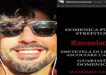 Fabrizio Corona su Instagram