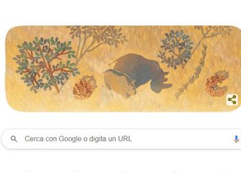 Il Doodle di Google dedicato a Sudan, l'ultimo rinoceronte bianco settentrionale