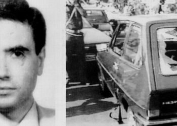 Il giudice Rosario Livatino e la vettura su cui viaggiava