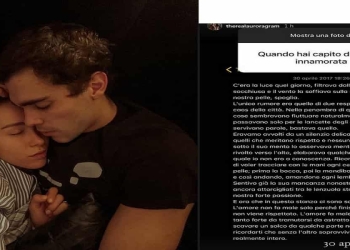 Aurora Ramazzotti e la dedica a Goffredo Cerza