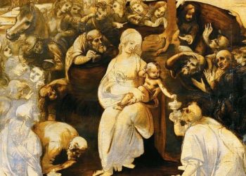 Leonardo da Vinci, Adorazione dei Magi (1481-82), particolare