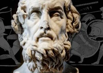 Un busto raffigurante Omero