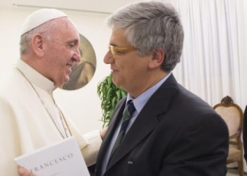 Papa con Andrea Tornielli