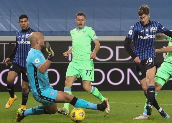 Calciomercato: Miranchuk a segno durante Atalanta-Lazio (Foto LaPresse)