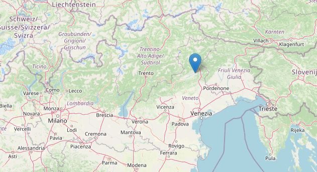 Terremoto oggi a Belluno (Ingv)