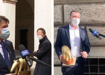 Giuseppe Conte e Rocco Casalino, Tapiro da Striscia la notizia